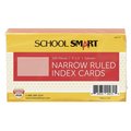 School Smart INDEX CARDS 3X5 RULED SALMON PK OF 100 PK IND35SLRL